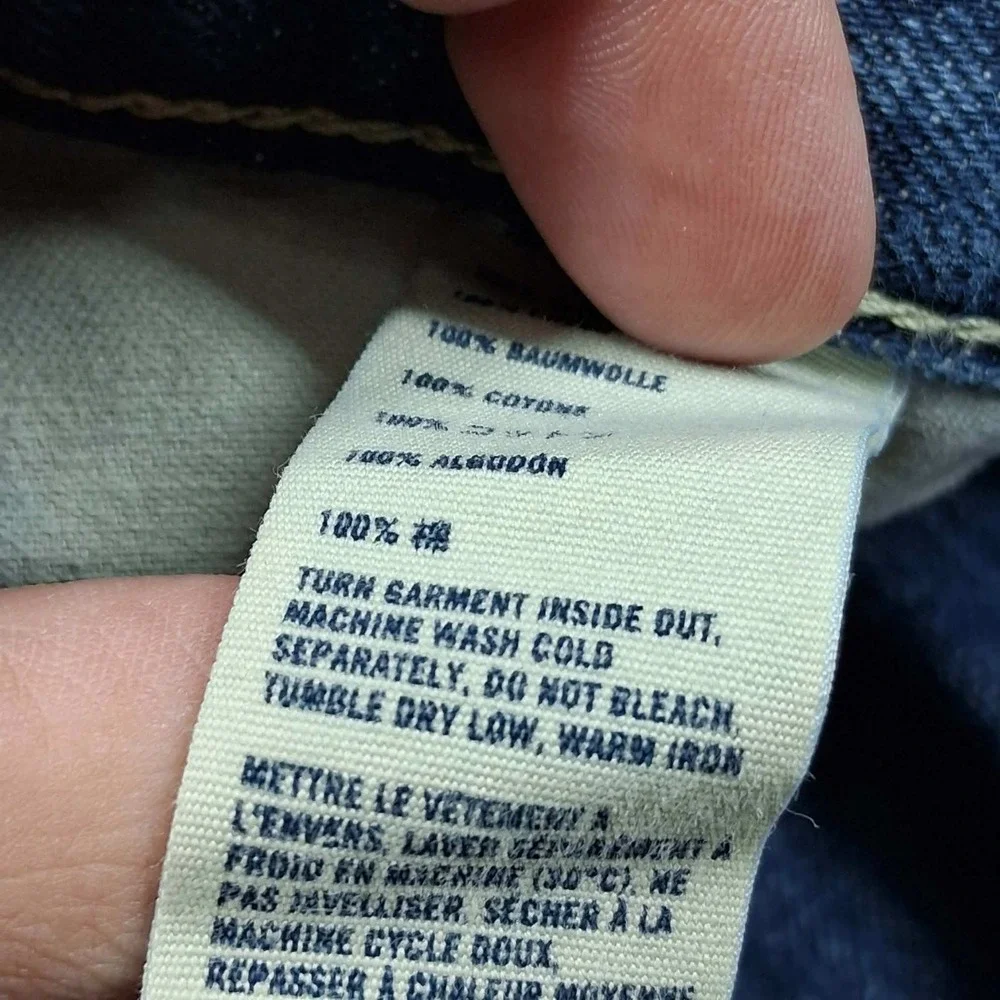 Abercrombie & Fitch Womens Straight Leg Blue Jeans Size 14‎ Button Fly Cotton